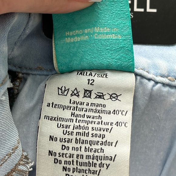 Lowell Paris Colombian Shorts Butt Lifter Size 12 Jeans - Picture 6 of 9